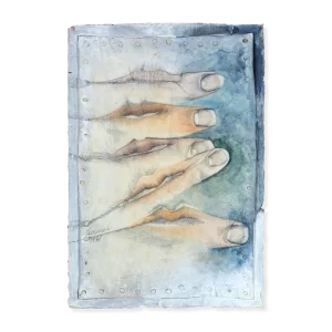 Sin título, 1977. 23×15 cm, lápiz y acuarela sobre tela.