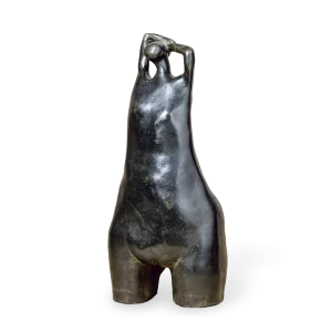 Mujer con brazos arriba, 1959. 28×15×14 cm, bronce.