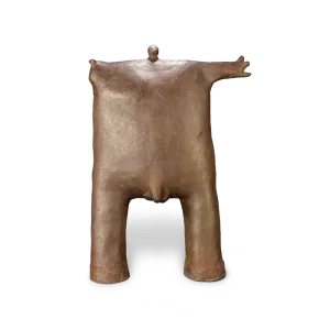 Hombre con tres dedos, 1960. 67×40×13 cm, bronce.