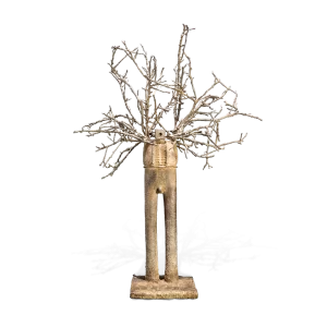 Envuelto en ramas, 2002. 117×40,5×40,5 cm, bronce.
