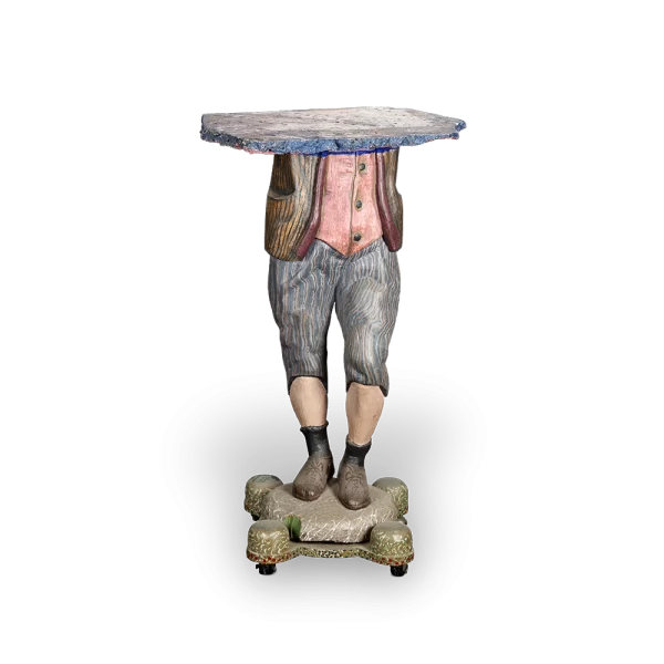 Medio torso con tapa de mármol, 1988. 102×63×50 cm, mixta.
