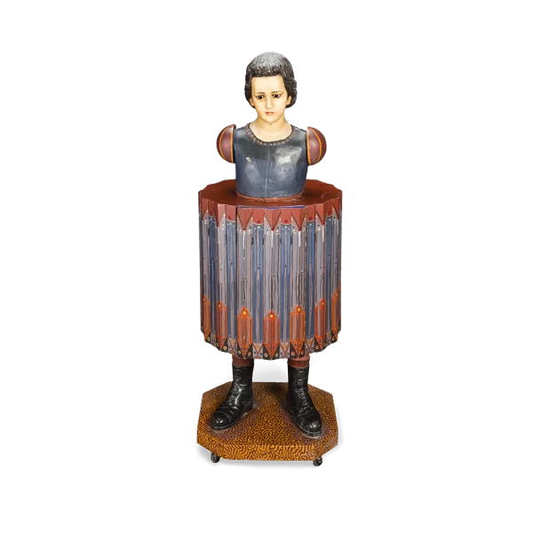 Acólito barrigón, 1988. 126×47×42 cm, mixta.