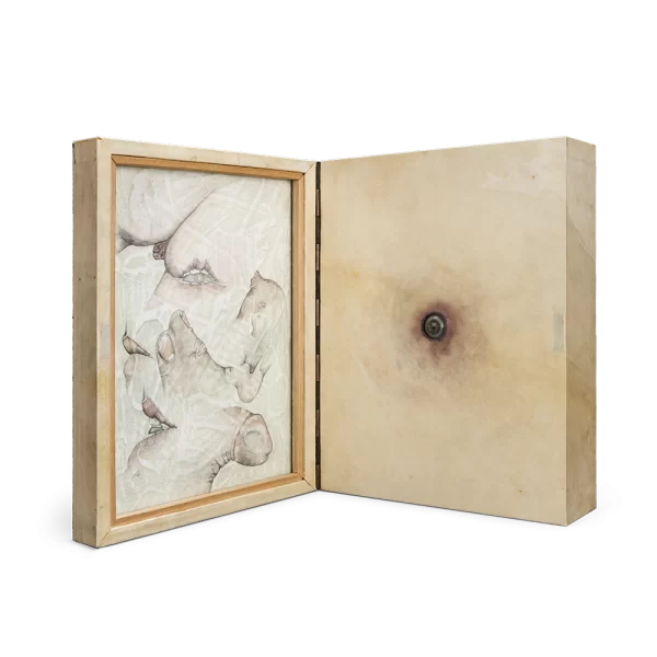 Caja pesada pequeña, 1973. 27×22×9 cm, mixta.