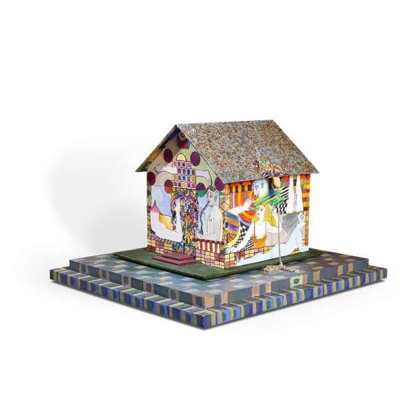 Música en casa tercer hogar, 2006. 25,5×20×20 cm, mixta.