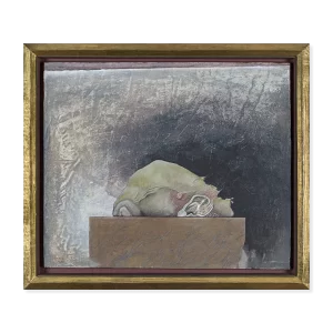 Frutas secas Nº 1, 1980. 56×66 cm con marco, acrílico y óleo sobre lino y madera.