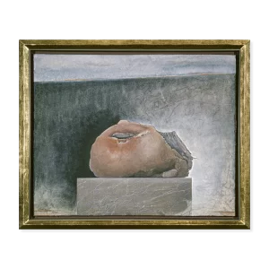 Frutas secas Nº 2, 1980. 59×71 cm con marco, acrílico y óleo sobre lino y madera.