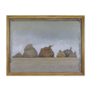 Frutos de duelo Nº 28, 1983. Dimensiones no disponibles, acrílico y óleo sobre lino y madera.